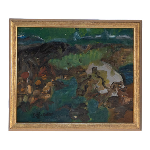 #1467 Painting in Oil by Staffan Hallstrom, Year 1955