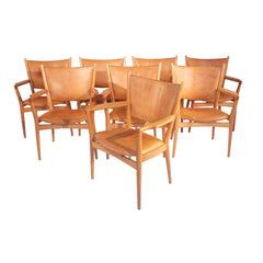 #324 Set of 8 Armchairs by Hans Wegner, Year Appr. 1950