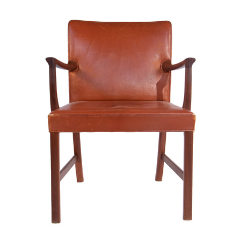 #368 Desk Chair in Leather by Ole Wanscher, Year Appr. 1940