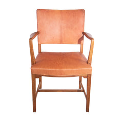 #487  Desk Chair in Niger Leather and  Oak