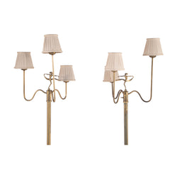 #1079 Pair of Floor Lamps in Brass by Gustaf Lundgren