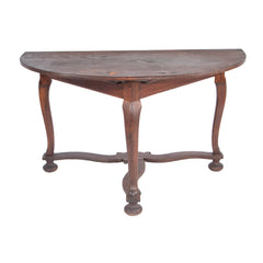 #1081 Baroque Demi Lune Table