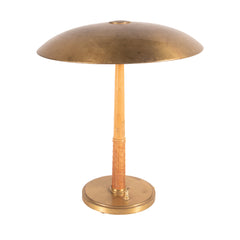 #109 Table Lamp in Brass and Wood by Harald  Notini