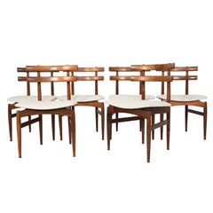 #1115 Set of 6  Dining Chairs in Brazillian Rosewood by Poul Hundevad