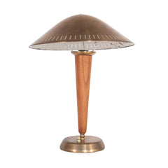 #11 Table Lamp in Wood and Brass by Harald Notini