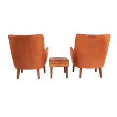 #1204 Pair of Club Chairs with Foot Stool by Arne Vodder