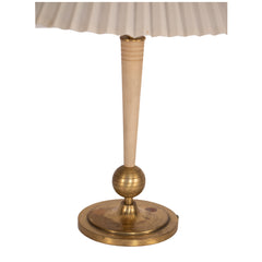 #1231 Table Lamp in Brass and Wood by Harald Notini