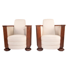 #1249 Pair of Lounge Chairs in Oak