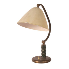 #1268 Table Lamp in Brass and Wood by Erik Tidstrand