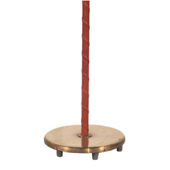 #1271 Brass and Leather Floor Lamp
