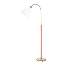 #1271 Brass and Leather Floor Lamp