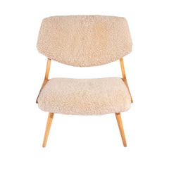 #166 Lounge Chair in Sheep Skin by Svante Skogh