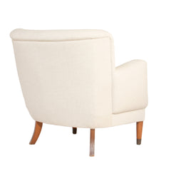 #22 Lounge Chair in Linen by Poul M. Jessen