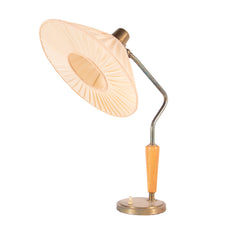 #280 Table Lamp in Brass and Wood by Harald Notini