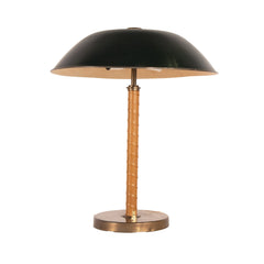 #321 Table Lamp in Leather and Brass by Bertil Brisborg