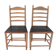 #333 Pair of Ladder Back Chairs