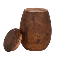 #346 Wood Jar w/Lid