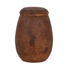 #346 Wood Jar w/Lid