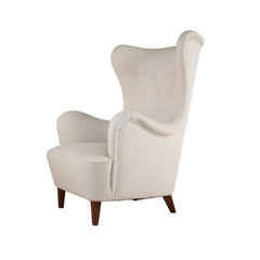 #414 Wing Back Chair in Linen,