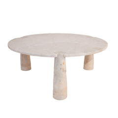 #424 Stone Coffee Table in Marble by Angelo Magiarotti