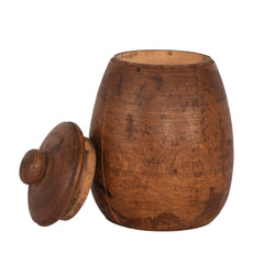 #477 Wood Jar w/Lid