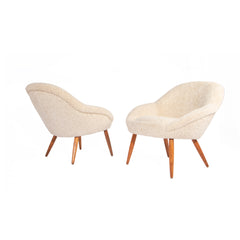 #531 Pair of Lounge Chairs in Sheepskin