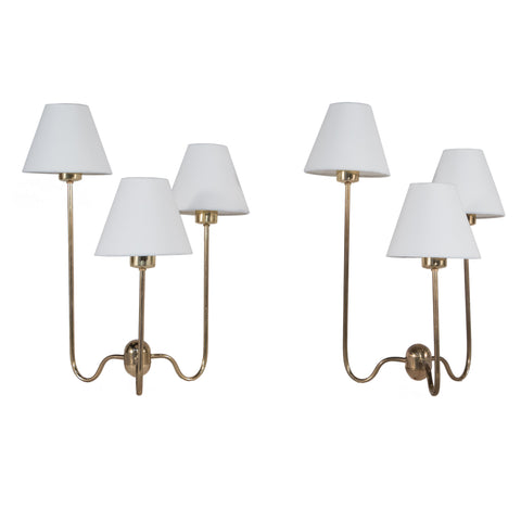 #544 Pair of Lamps in Brass by Josef Frank