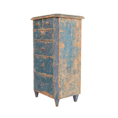 #618 Small Chest in Blue, Year Appr. 1840