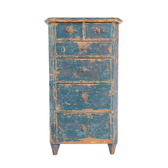 #618 Small Chest in Blue, Year Appr. 1840