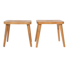 #1225 Pair of Wood Stools,