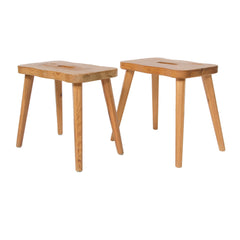 #1225 Pair of Wood Stools,