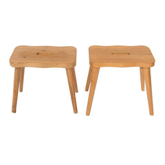 #1225 Pair of Wood Stools,