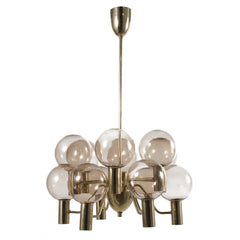 #1683 Brass Chandelier by Hans Agne Jakobsson