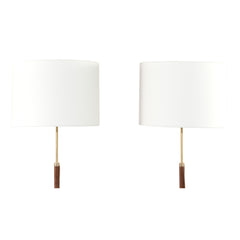 #386 Pair of Floor Lamps Wrapped in Leather