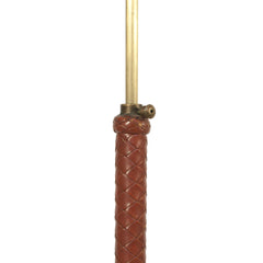 #825 Brass and Leather Floor Lamp