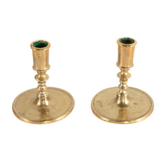 #851 Pair of Brass Baroque Candle Holders