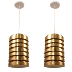 #87 Pair of Brass Light Fixtures by Hans Agne Jakobsson