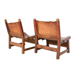 #945 Pair of Leather Chairs